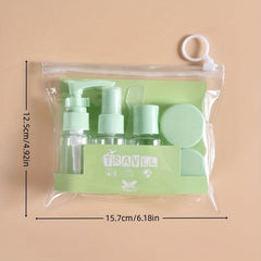 Portable Toiletry Containers Set Leak Proof Travel Bottles Kit Clear Set Of 5