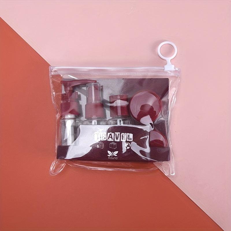 Portable Toiletry Containers Set Leak Proof Travel Bottles Kit Clear Set Of 5