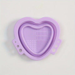 Heart Shaped Silicone Bowl for Makeup Brush Cleaning