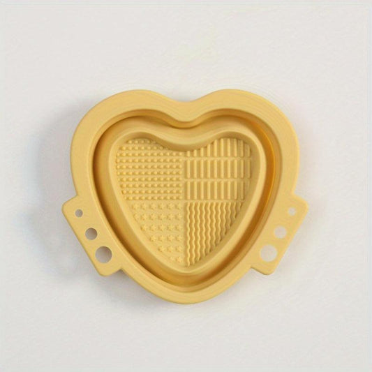 Heart Shaped Silicone Bowl for Makeup Brush Cleaning
