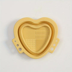 Heart Shaped Silicone Bowl for Makeup Brush Cleaning
