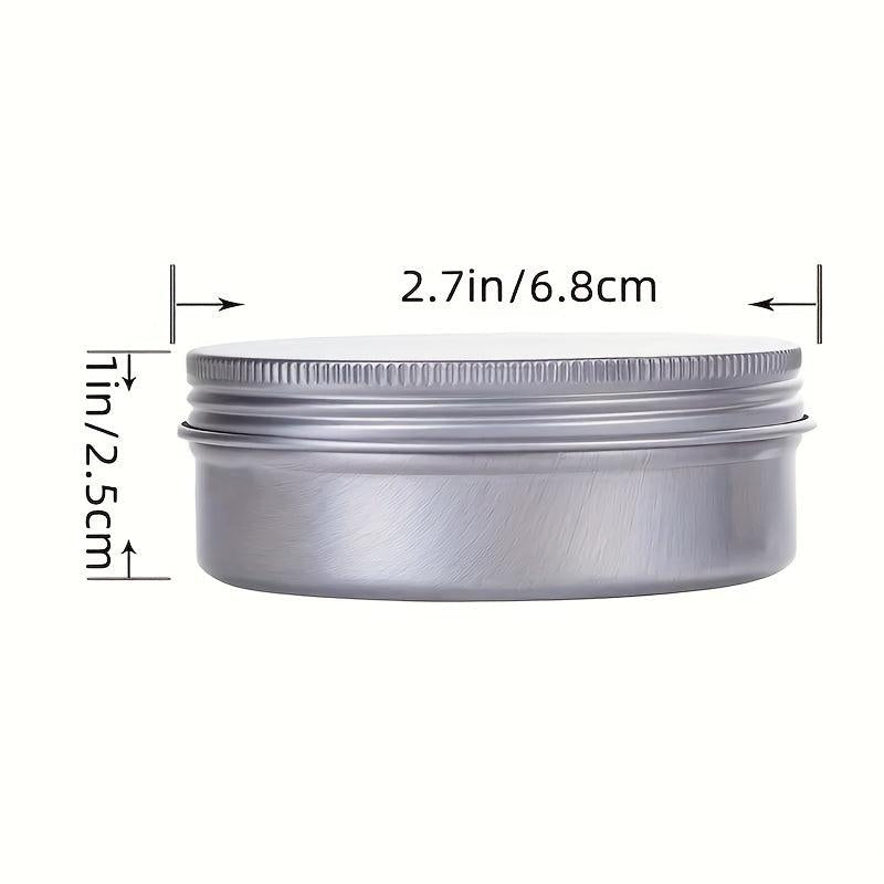 24 Pcs 60ml Aluminum Jars Cosmetic Sample Containers with Screw Cap Lid