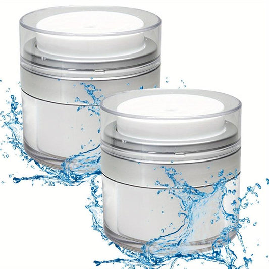 2pcs Empty Airless Pump Cosmetic Jar Container Leak Proof BPA Portable