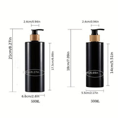 Bamboo Pump Dispenser for Shower Gel - 300ml Capacity