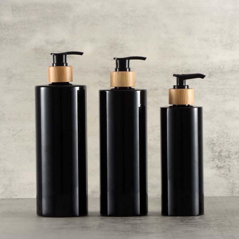 Bamboo Pump Dispenser for Shower Gel - 300ml Capacity