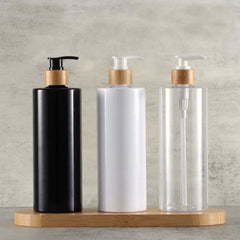 Bamboo Pump Dispenser for Shower Gel - 300ml Capacity