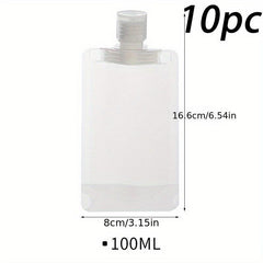 10pcs Travel Containers 30 50 100ml for Toiletries Leak Proof Refillable Bottles