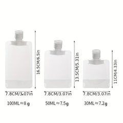 10pcs Travel Containers 30 50 100ml for Toiletries Leak Proof Refillable Bottles