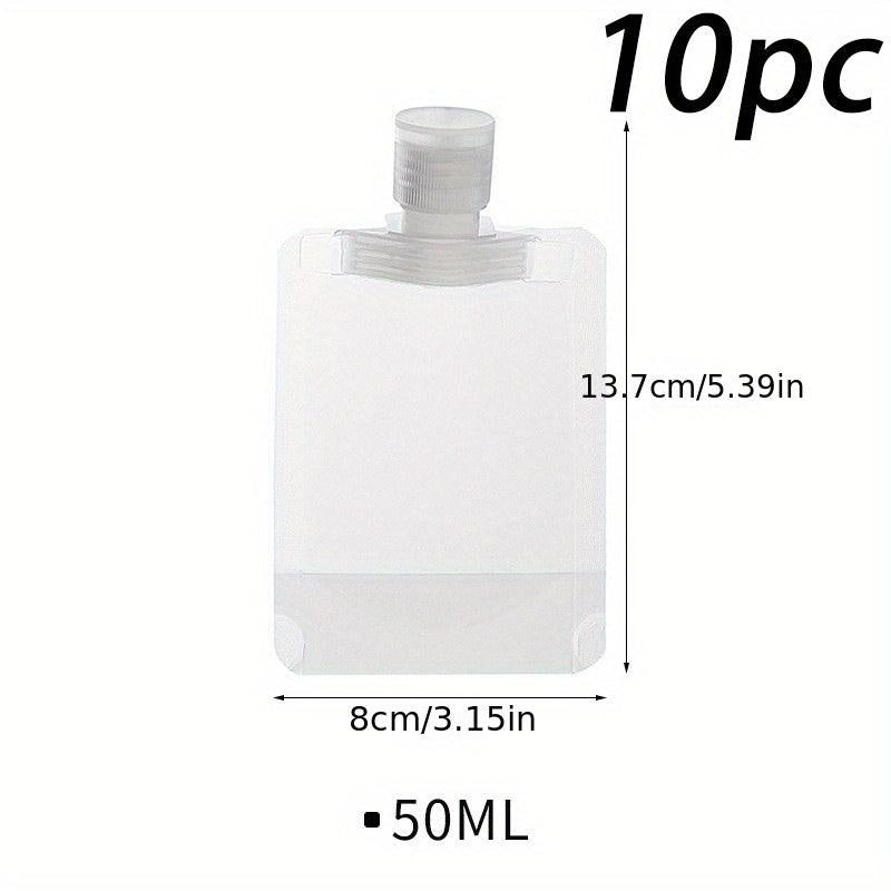 10pcs Travel Containers 30 50 100ml for Toiletries Leak Proof Refillable Bottles
