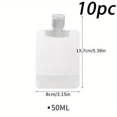 10pcs Travel Containers 30 50 100ml for Toiletries Leak Proof Refillable Bottles