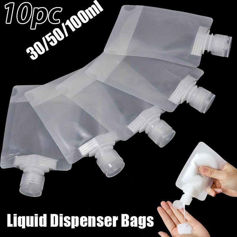 10pcs Travel Containers 30 50 100ml for Toiletries Leak Proof Refillable Bottles