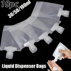 10pcs Travel Containers 30 50 100ml for Toiletries Leak Proof Refillable Bottles