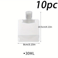 10pcs Travel Containers 30 50 100ml for Toiletries Leak Proof Refillable Bottles