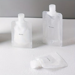 15pcs Travel Size Refillable Squeeze Pouch Cosmetic Bag Stand Up Pouch