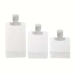 15pcs Travel Size Refillable Squeeze Pouch Cosmetic Bag Stand Up Pouch