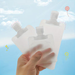 15pcs Travel Size Refillable Squeeze Pouch Cosmetic Bag Stand Up Pouch