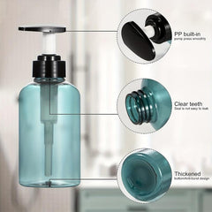 2pcs 300ml Pump Bottles Refillable Containers Clear