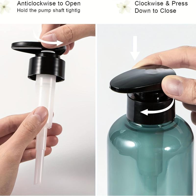 2pcs 300ml Pump Bottles Refillable Containers Clear