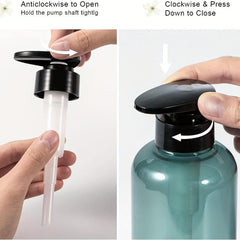 2pcs 300ml Pump Bottles Refillable Containers Clear