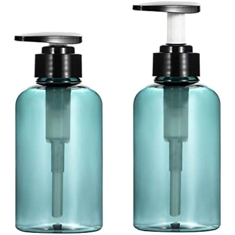 2pcs 300ml Pump Bottles Refillable Containers Clear