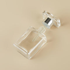 15ml Transparent Essence Bottle with Square Cover - Portable and Refillable