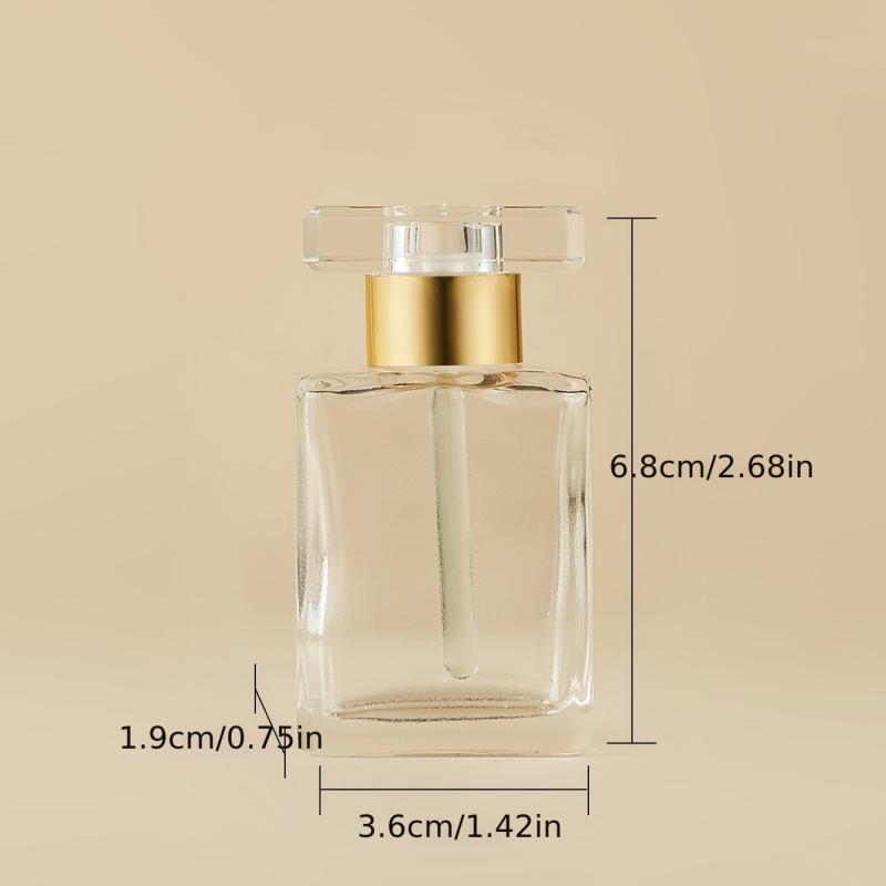 15ml Transparent Essence Bottle with Square Cover - Portable and Refillable