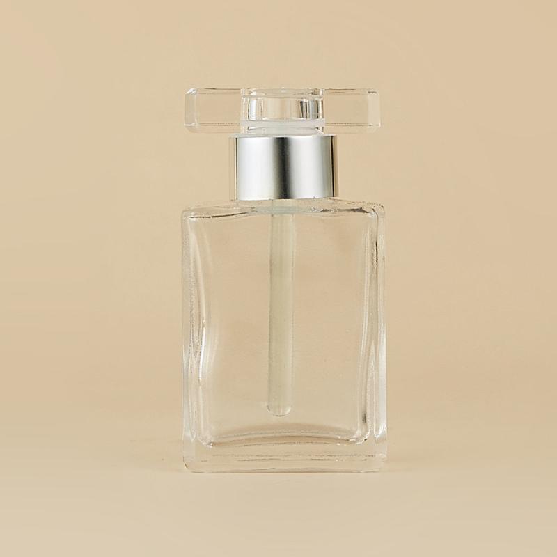 15ml Transparent Essence Bottle with Square Cover - Portable and Refillable
