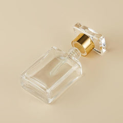 15ml Transparent Essence Bottle with Square Cover - Portable and Refillable