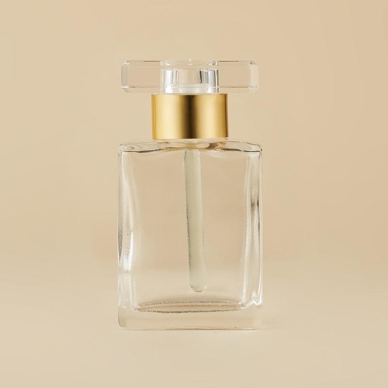 15ml Transparent Essence Bottle with Square Cover - Portable and Refillable