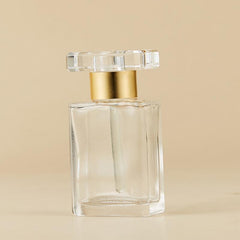 15ml Transparent Essence Bottle with Square Cover - Portable and Refillable