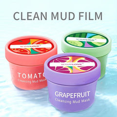 Colorful Mud Mask Clay Mask - Tomato, Cucumber, Orange, Grapefruit Clay Mask