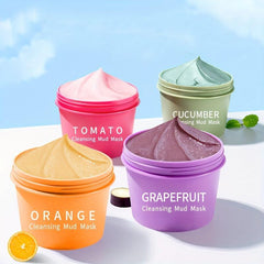 Colorful Mud Mask Clay Mask - Tomato, Cucumber, Orange, Grapefruit Clay Mask
