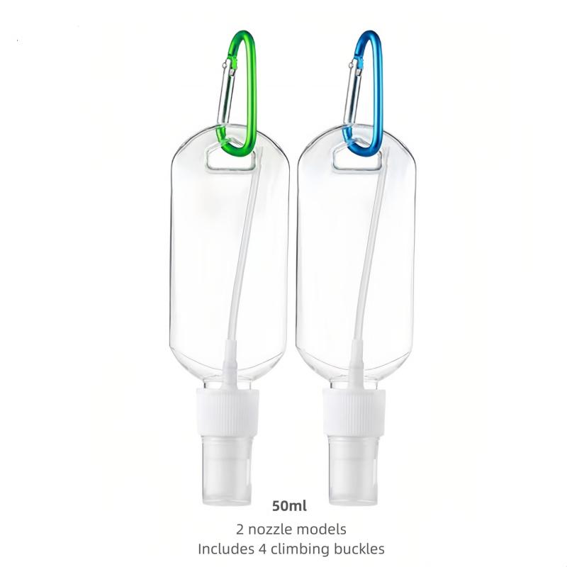 4pcs Travel Bottles Clip On Keychain Hand Sanitizer Holder Containers