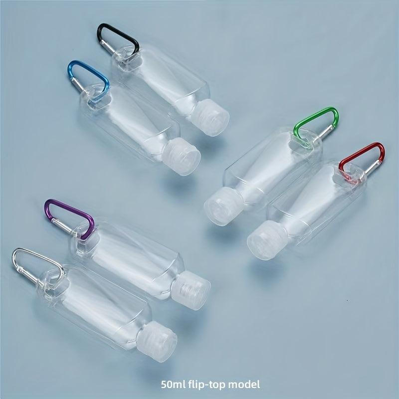 4pcs Travel Bottles Clip On Keychain Hand Sanitizer Holder Containers
