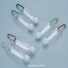 4pcs Travel Bottles Clip On Keychain Hand Sanitizer Holder Containers