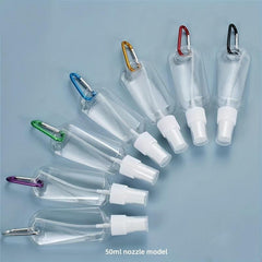 4pcs Travel Bottles Clip On Keychain Hand Sanitizer Holder Containers
