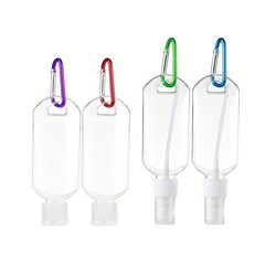 4pcs Travel Bottles Clip On Keychain Hand Sanitizer Holder Containers