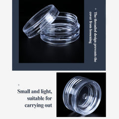 50Pcs 3g Sample Containers With Lids Clear Acrylic Plastic Jars