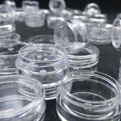 50Pcs 3g Sample Containers With Lids Clear Acrylic Plastic Jars