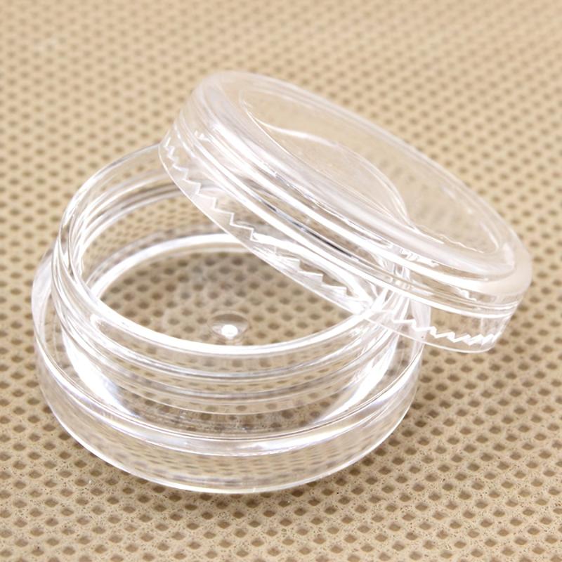 50Pcs 3g Sample Containers With Lids Clear Acrylic Plastic Jars