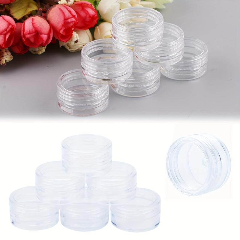 50Pcs 3g Sample Containers With Lids Clear Acrylic Plastic Jars