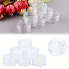 50Pcs 3g Sample Containers With Lids Clear Acrylic Plastic Jars