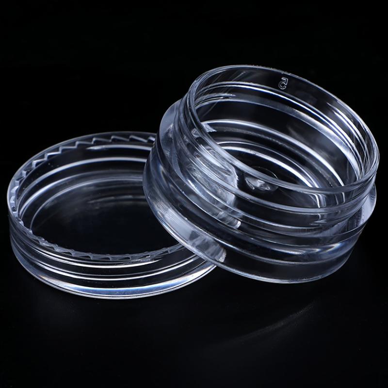 50Pcs 3g Sample Containers With Lids Clear Acrylic Plastic Jars