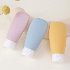 3pcs 60ml Silicone Travel Bottles Leak Proof Squeezable Portable Containers