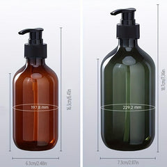 2pcs Pump Bottles 500ml 300ml Empty Plastic Refillable Dispenser Containers