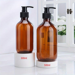 2pcs Pump Bottles 500ml 300ml Empty Plastic Refillable Dispenser Containers