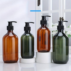 2pcs Pump Bottles 500ml 300ml Empty Plastic Refillable Dispenser Containers