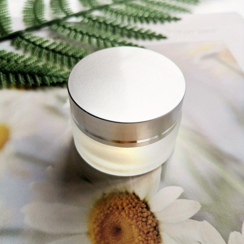 Frosted Glass Cosmetic Jars with Lids and Liners
