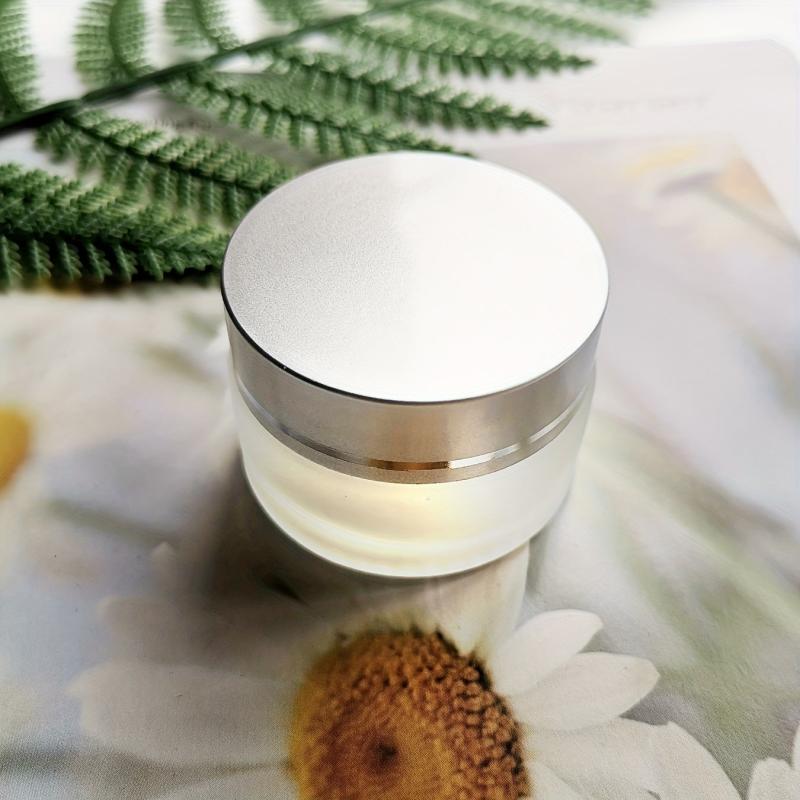 Frosted Glass Cosmetic Jars with Lids and Liners