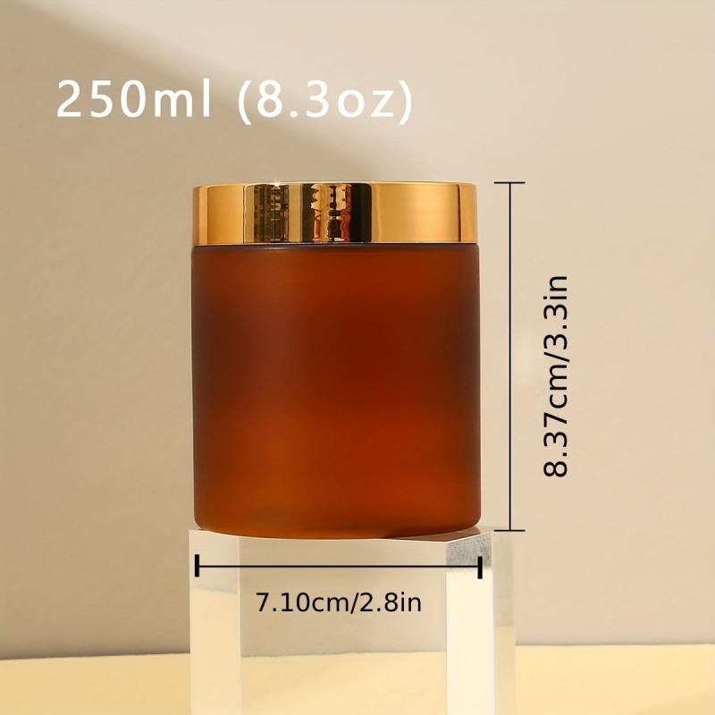 250ml Brown Frosted Wide Mouth Leak Proof Plastic Jars